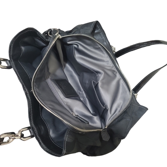 Coach Chelsea Jayden Signature C Handbag With Black Reptile Pattern Accents - Picture 13 of 17